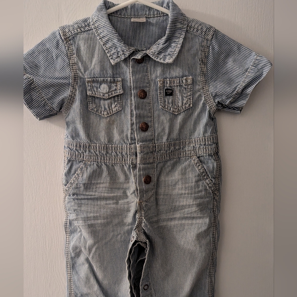 B'gosh outfit for boy or girl. Denim, thick. 9 months